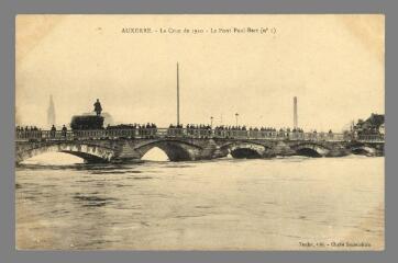 Auxerre. La Crue de 1910. Le Pont Paul-Bert (n° 1) Toulot Auxerre