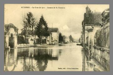 Auxerre. La Crue de 1910, avenue de St-Florentin Toulot Auxerre