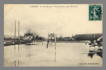 Auxerre. La Crue de 1910, avenue du Pont de la Tournelle Toulot Auxerre
