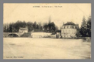 Auxerre. La Crue de 1910, Villa Saïgon Toulot Auxerre