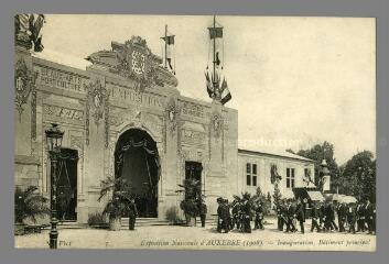 3. Exposition Nationale d'Auxerre 1908. Inauguration bâtiment principal ND Phot