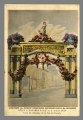 Souvenir du Grand Concours de Musique, Fêtes d'Auxerre des 5 et 6 août 1934 : l'Arc de Triomphe de la rue du Temple G. Harry Auxerre