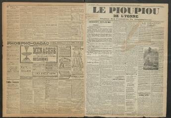 Le Pioupiou de l’Yonne : organe des conscrits du département, n° 1, 1901