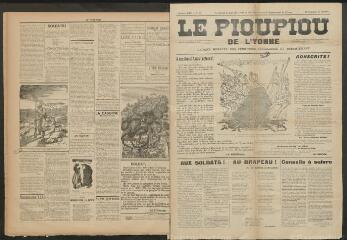 Le Pioupiou de l’Yonne : organe mensuel des jeunesses socialistes du département, n° 11, octobre 1909