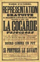 « Représentation gratuite à l’occasion de la fête de S.M. l’Empereur , vendredi 15 août 1862 » : programme.