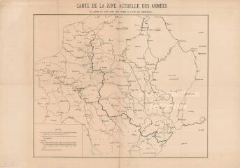 « Carte de la zone actuelle des armées ».