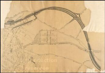 Plan d'Auxerre (en 10 feuilles) [Gare Saint-Amâtre, asile départemental d'assistance publique, réservoir des Moreaux]