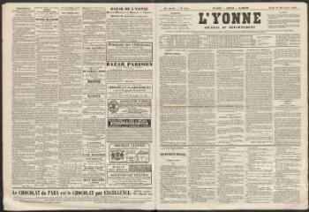 L'Yonne : journal du département, n° 156, jeudi 24 décembre 1863