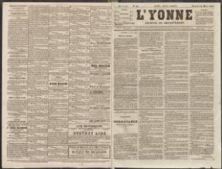 L'Yonne : journal du département, n° 38, samedi 28 mars 1863