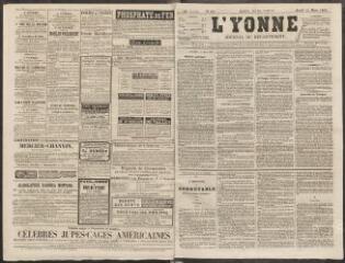 L'Yonne : journal du département, n° 31, jeudi 12 mars 1863