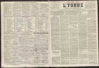 L'Yonne : journal du département, n° 92, samedi 1 août 1863