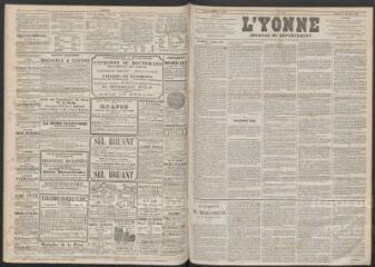 L'Yonne : journal du département, n° 116, samedi 2 octobre 1875