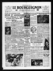 Le Bourguignon : grand quotidien régional illustré de la démocratie radicale-socialiste, n° 79, mardi 19 mars 1940