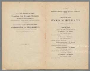 Grand Concours Musical Orphéons, Harmonies et Fanfares. Le dimanche 1er août 1897.