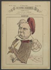 Caricature représentant le dessinateur français Alfred Grévin, 1827-1892, né à Epineuil (Yonne)