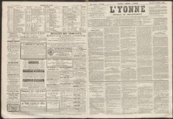 L'Yonne : journal du département, n° 126, samedi 17 octobre 1863