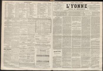 L'Yonne : journal du département, n° 96, mardi 11 août 1863