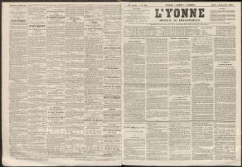 L'Yonne : journal du département, n° 106, jeudi 3 septembre 1863