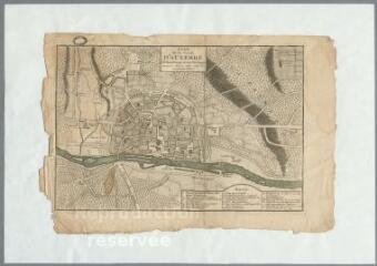 Plan de la ville d'Auxerre Ses Fauxbourgs et son Voisinage jusqu'à demie lieüe vers le couchant d'Été.