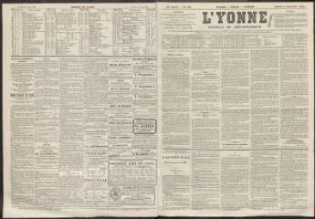 L'Yonne : journal du département, n° 107, samedi 5 septembre 1863