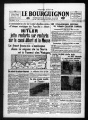 Le Bourguignon : grand quotidien régional illustré de la démocratie radicale-socialiste, n° 134, lundi 13 mai 1940