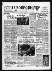 Le Bourguignon : grand quotidien régional illustré de la démocratie radicale-socialiste, n° 9, mardi 9 janvier 1940