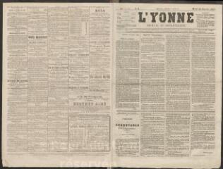 L'Yonne : journal du département, n° 9, mardi 20 janvier 1863