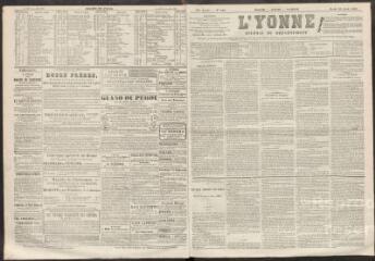 L'Yonne : journal du département, n° 100, jeudi 20 août 1863