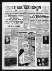 Le Bourguignon : grand quotidien régional illustré de la démocratie radicale-socialiste, n° 43, lundi 12 février 1940