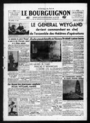 Le Bourguignon : grand quotidien régional illustré de la démocratie radicale-socialiste, n° 142, mardi 21 mai 1940