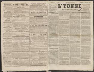 L'Yonne : journal du département, n° 14, samedi 31 janvier 1863