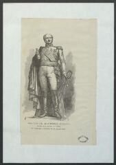 Gravure représentant la statue de Louis-Nicolas Davout (Davoust ?) (1770-1823), maréchal de France, duc d'Auerstaedt, prince d'Eckmuhl