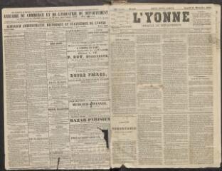 L'Yonne : journal du département, n° 155, samedi 27 décembre 1862