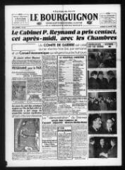 Le Bourguignon : grand quotidien régional illustré de la démocratie radicale-socialiste, n° 83, samedi 23 mars 1940