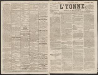 L'Yonne : journal du département, n° 40, jeudi 2 avril 1863