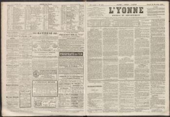 L'Yonne : journal du département, n° 144, samedi 28 novembre 1863