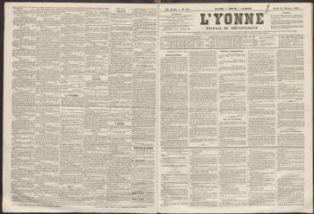 L'Yonne : journal du département, n° 125, jeudi 15 octobre 1863