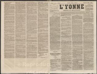 L'Yonne : journal du département, n° 37, jeudi 26 mars 1863