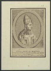 Portrait de Pierre-Roger de Beaufort, archidiacre de Sens, cardinal vers 1353, élu Pape en 1370, sous le nom de Grégoire XI