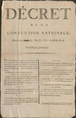 1 vue  - Célébration de l\'exécution de Louis XVI : décret de la Convention nationale. (ouvre la visionneuse)