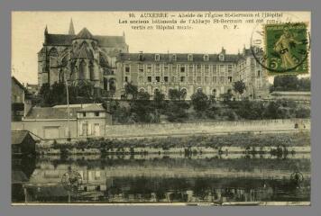 1 vue  - 10. Auxerre. Abside de l\'Église St_Germain et l\'Hôpital (ouvre la visionneuse)