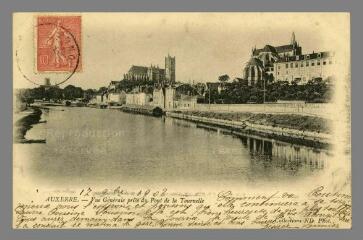1 vue  - Auxerre. Vue générale prise du pont de la Tournelle (ouvre la visionneuse)