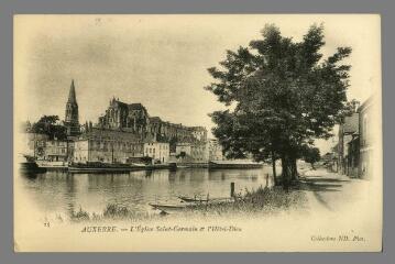 1 vue  - 15. Auxerre. L\'Église Saint-Germain et l\'Hôtel-Dieu (ouvre la visionneuse)