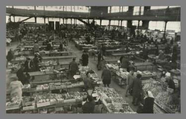 1 vue  - Auxerre 1975. Démolition du Marché couvert (n° 1/8). Le dernier marché (ouvre la visionneuse)