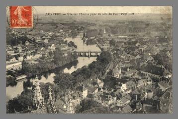 1 vue  - Auxerre. Vue sur l\'Yonne prise du côté du pont Paul-Bert (ouvre la visionneuse)
