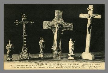 1 vue  - 219. Trésor de Cathédrale d\'Auxerre : Trois statuettes du XVIIe siècle (ouvre la visionneuse)