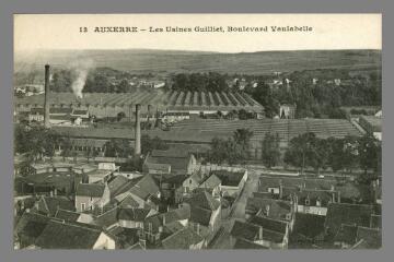 1 vue  - 13. Auxerre. Les usines Guilliet, Boulevard Vaulabelle (ouvre la visionneuse)