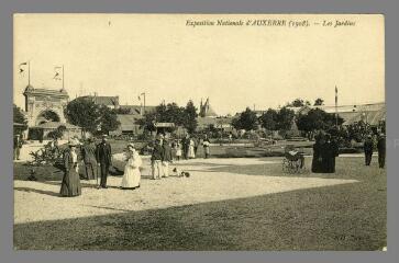1 vue  - 1. Exposition Nationale d\'Auxerre 1908. Les jardins (ouvre la visionneuse)