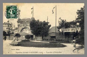 1 vue  - 3. Exposition Nationale d\'Auxerre 1908. Exposition d\'horticulture (ouvre la visionneuse)