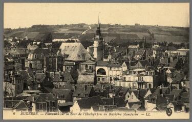 1 vue  - 6. Auxerre. Panorama sur la tour de l\'Horloge pris du Belvédère Manifacier. (ouvre la visionneuse)